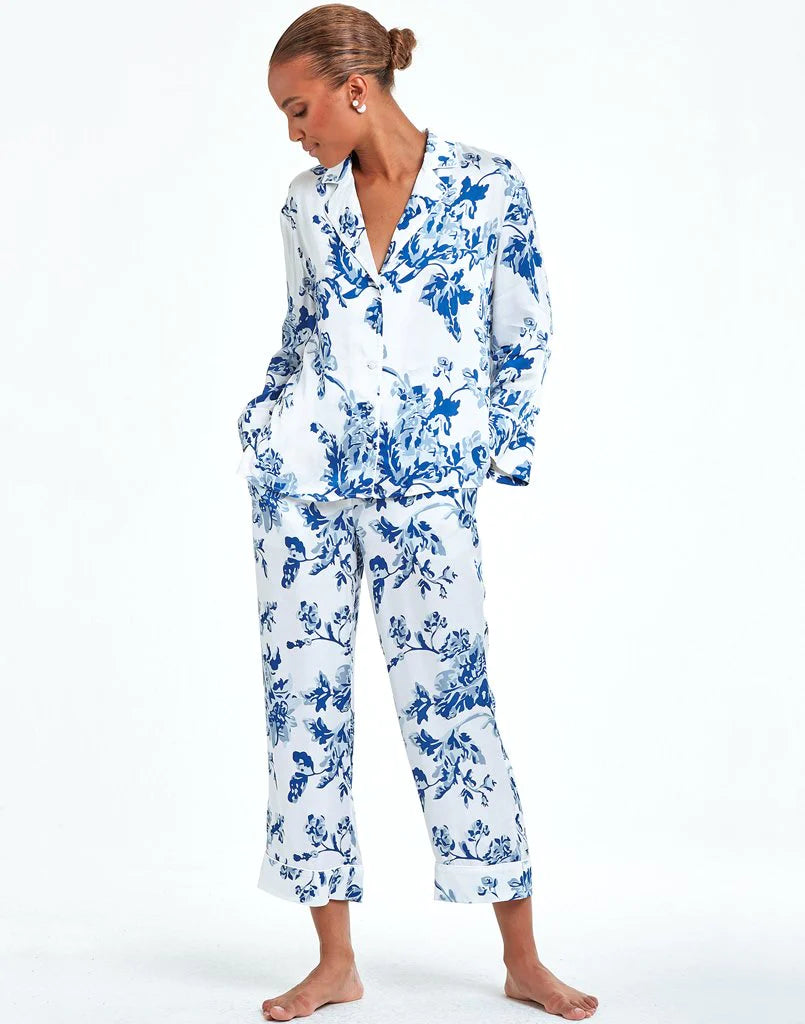 Mestiza Gigi Pajama Set- – Blue By Request Porcelain