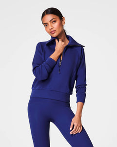 SPANX AirEssential Half Zip- Deep Azure