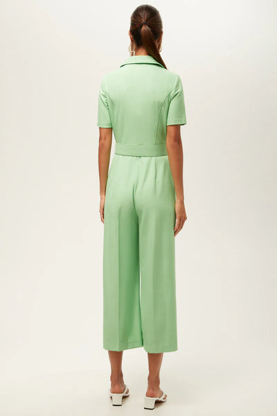 Trina Turk Jannise 3 Jumpsuit Grass Court- Green/Wht Wash