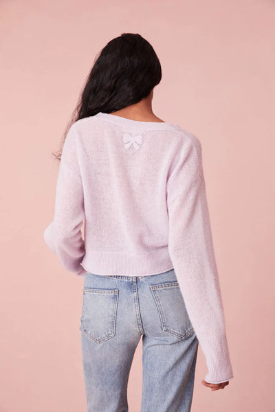 Love Shack Fancy Lawrence Cardigan- Lilac