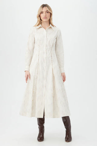 Trina Turk Omari Dress- White/Camel