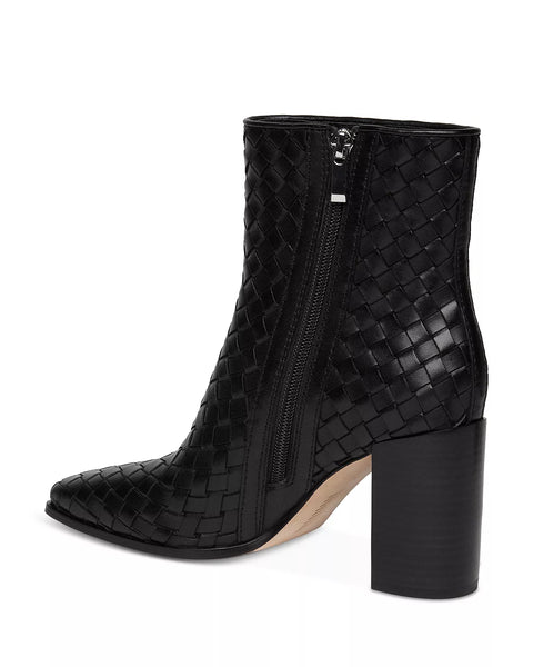 Paige Frances Woven Bootie- Black