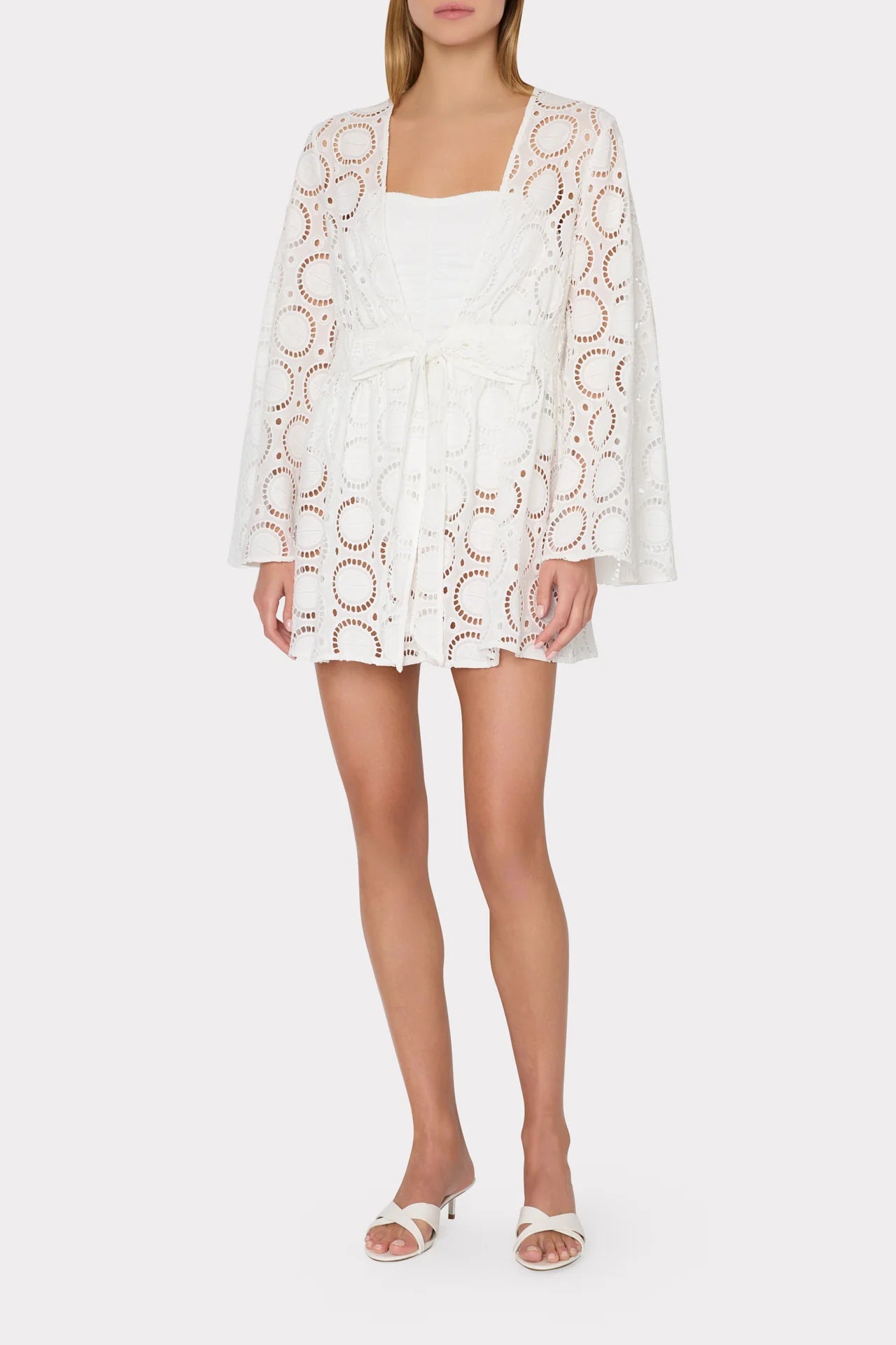 Milly Jessie Circle Geo Eyelet Cover Up