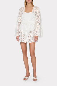 Milly Jessie Circle Geo Eyelet Cover Up