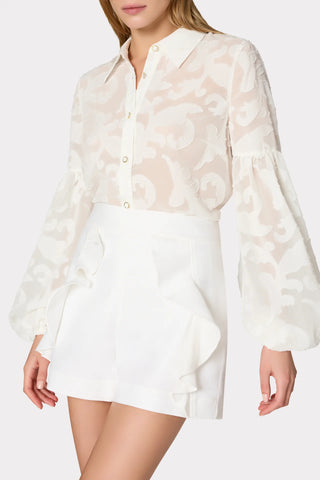 Milly Scroll Burnout Button Up