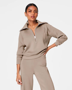 Spanx Air Essentials Half Zip -Ashwood