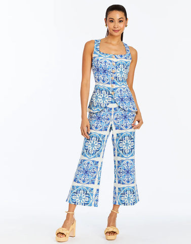 Mestiza Taylor Cropped Pant- Azulejo Blue