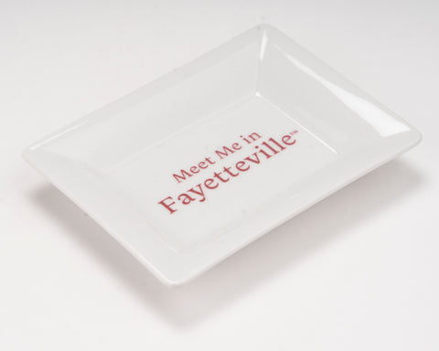 Meet Me In Fayetteville  4 3/4 X 3 1/2 Porcelian Dish