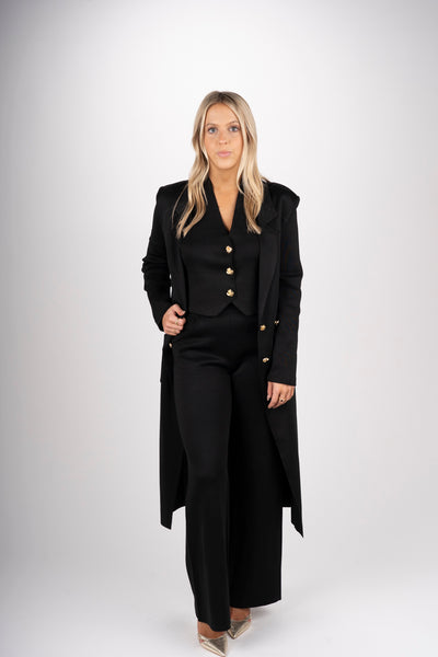 Paola Bernardi Anne Trench Coat- Black