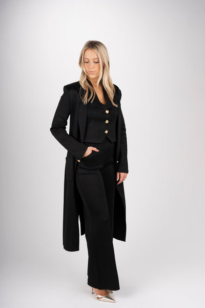 Paola Bernardi Anne Trench Coat- Black