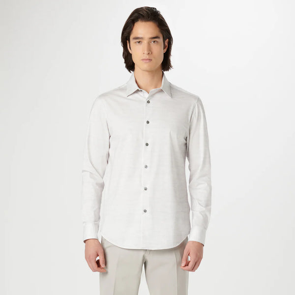 Bugatchi Button Front Shirt- Plat