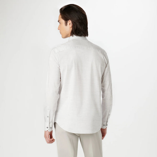 Bugatchi Button Front Shirt- Plat