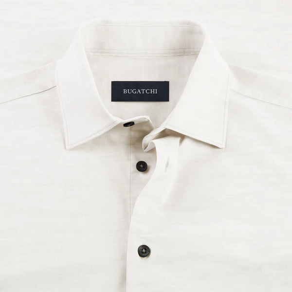 Bugatchi Button Front Shirt- Plat