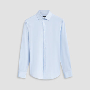 Bugatchi Button Front Shirt- Azure