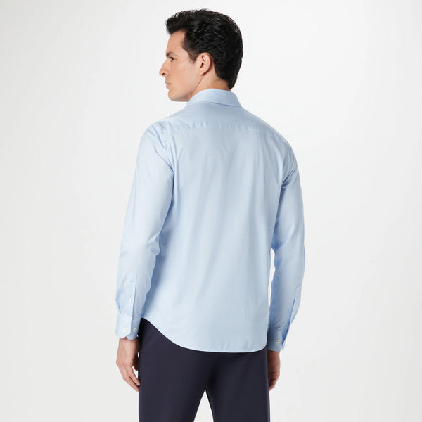 Bugatchi Button Front Shirt- Azure