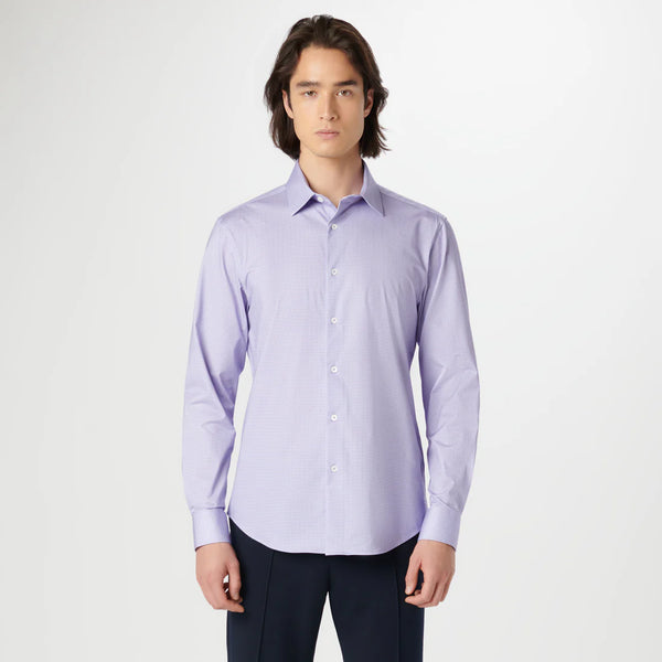 Bugatchi Lilac W/Blue Dot Longsleeve Shirt