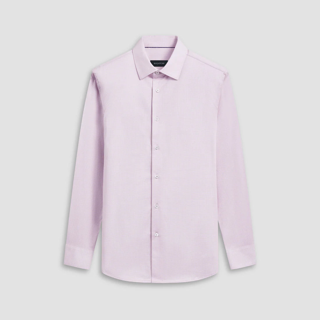 Bugatchi Pink W/Blue Dot Longsleeve Shirt