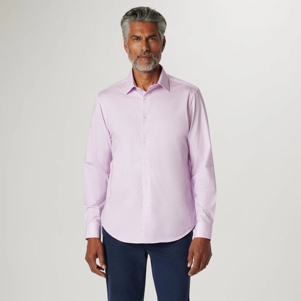 Bugatchi Pink W/Blue Dot Longsleeve Shirt