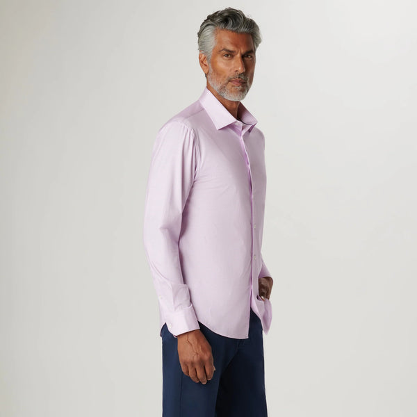 Bugatchi Pink W/Blue Dot Longsleeve Shirt