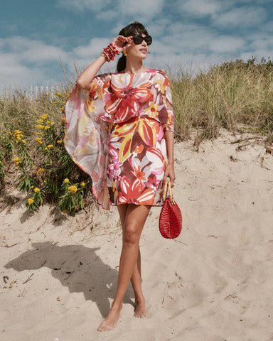 FV Mini Cape Dress- Sun Floral