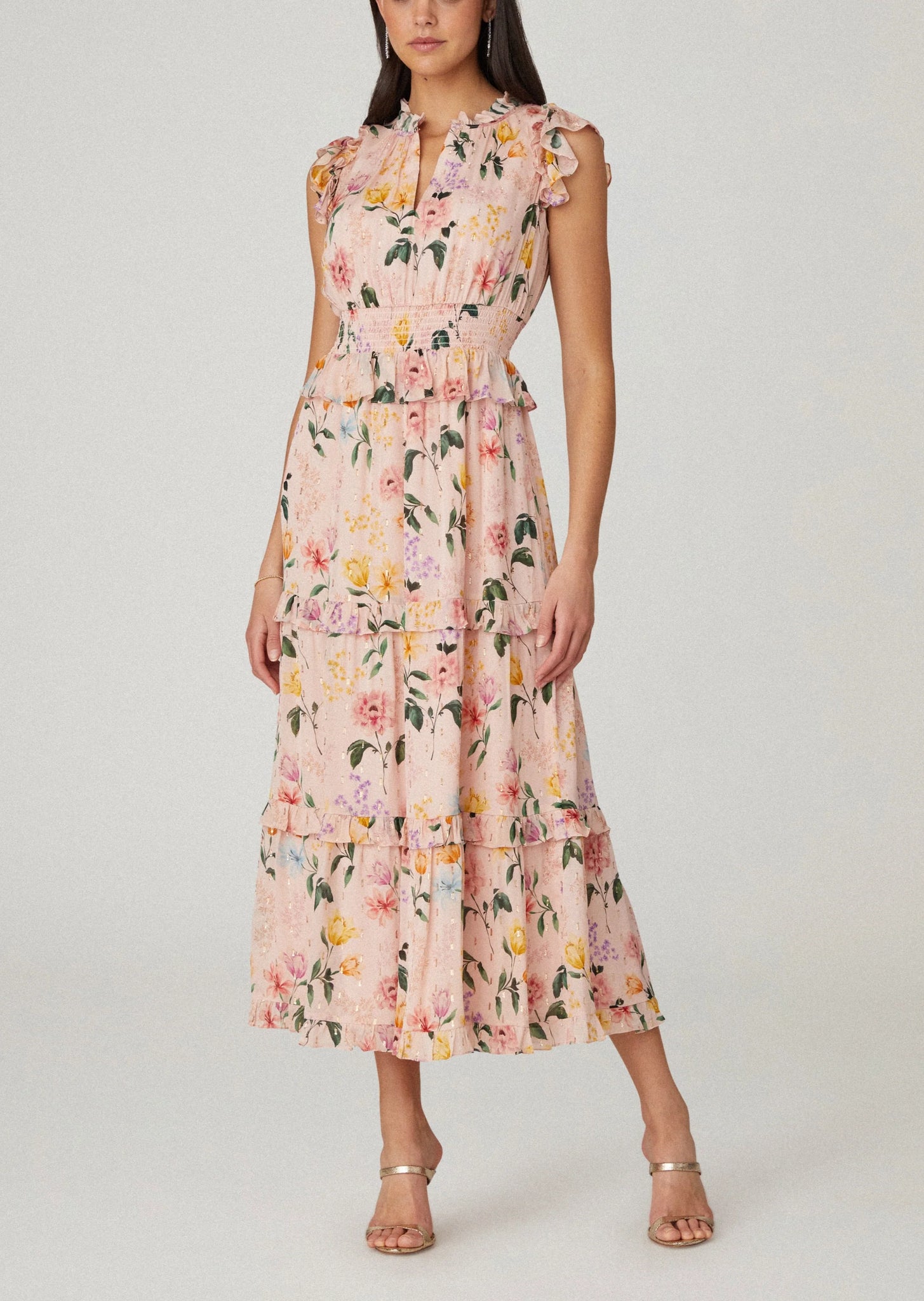 Shoshanna Maren Dress- Blush/Green Multi