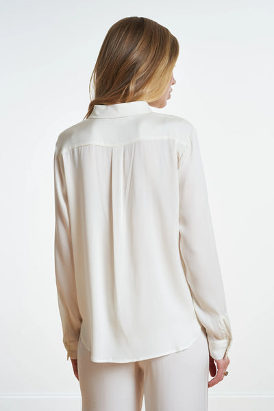 Monte Carlo No Pocket Blouse- Nouvelle White