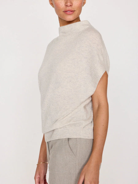 Brochu Walker Morten Funnel Neck Top- Mist Melange