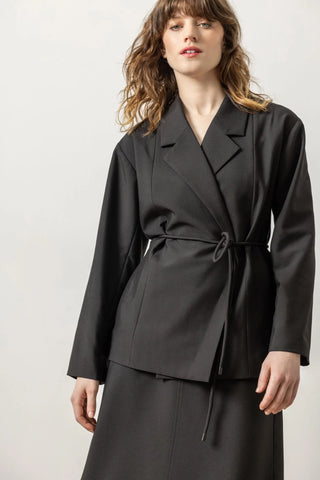 Lilla P Notch Collar Blazer- Black