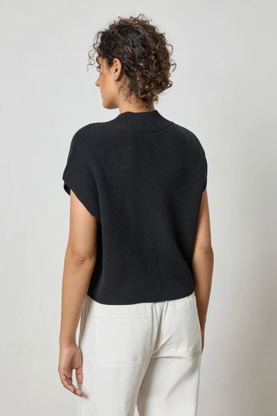 Lilla P Wide Trim V Neck Sweater