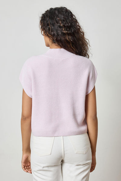 Lilla P Wide Trim V Neck Sweater