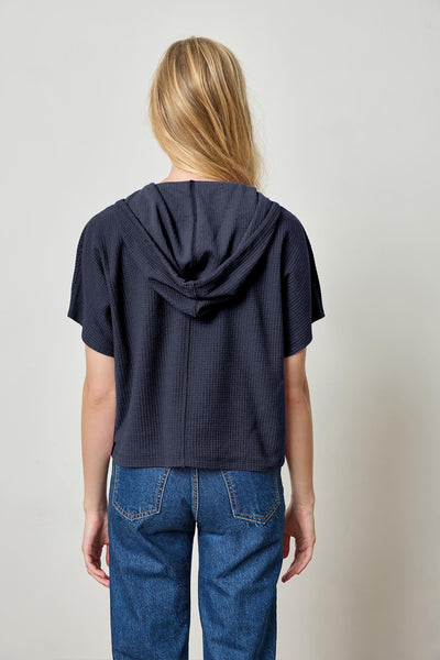 Lilla P Hoodie Poncho- Navy