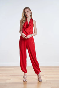 Nouvelle Pondy Silk Pant- Poinciana