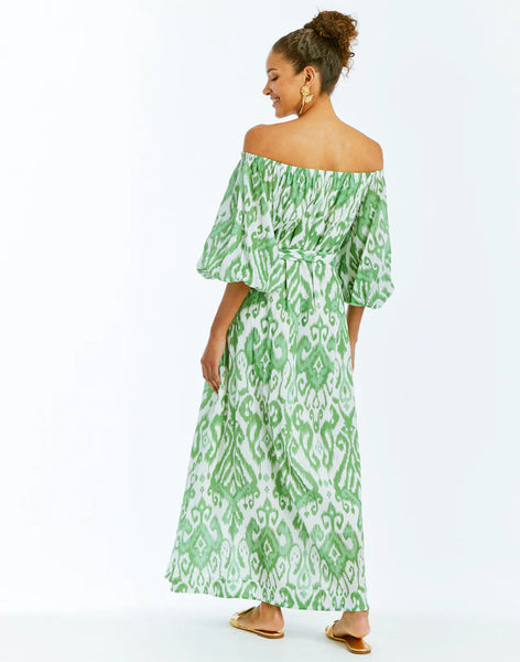 Mestiza Rafaella Off Shoulder Dress- Green