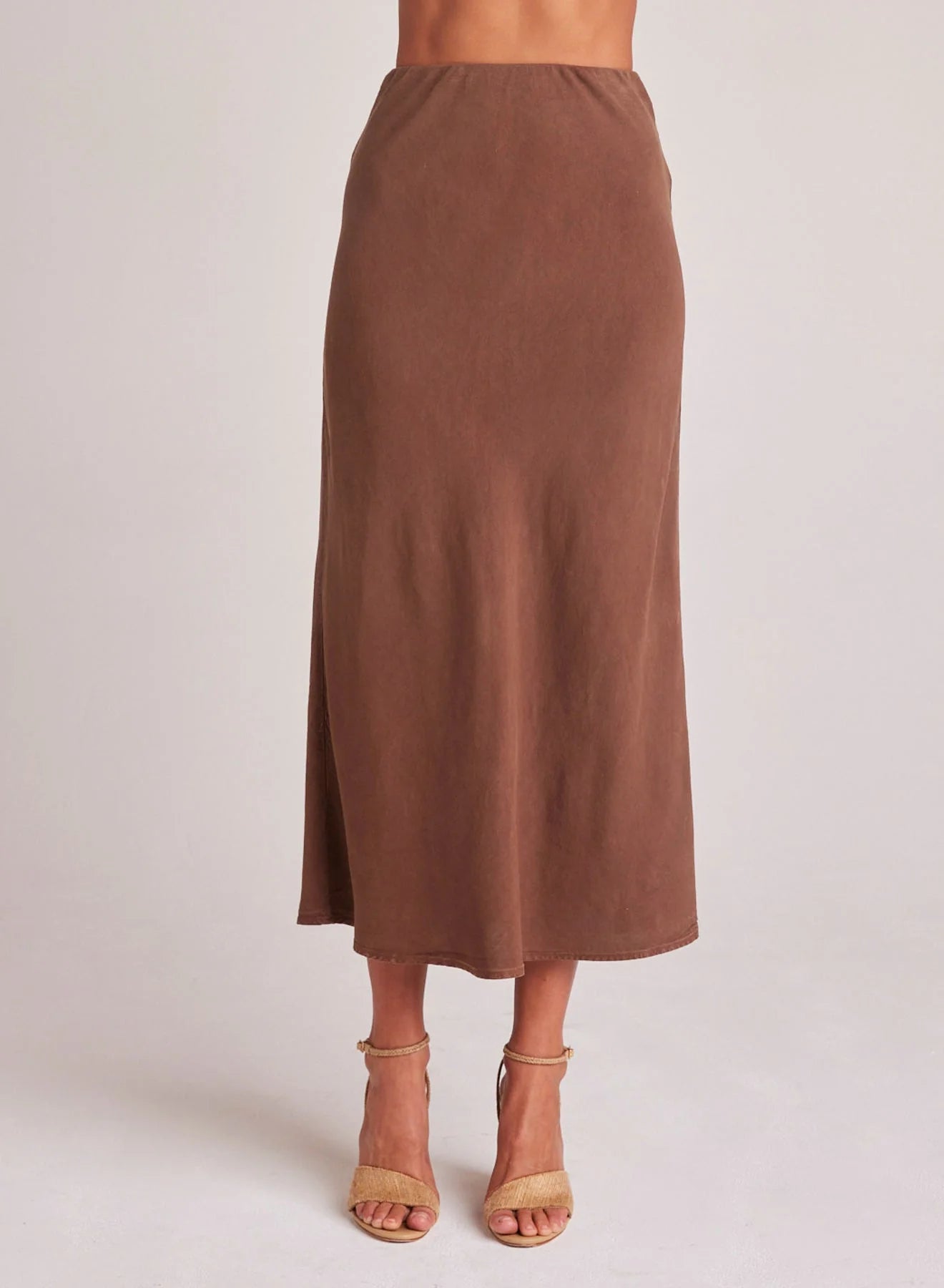 Bella Dahl Bias Midi Skirt- Botanical Brown