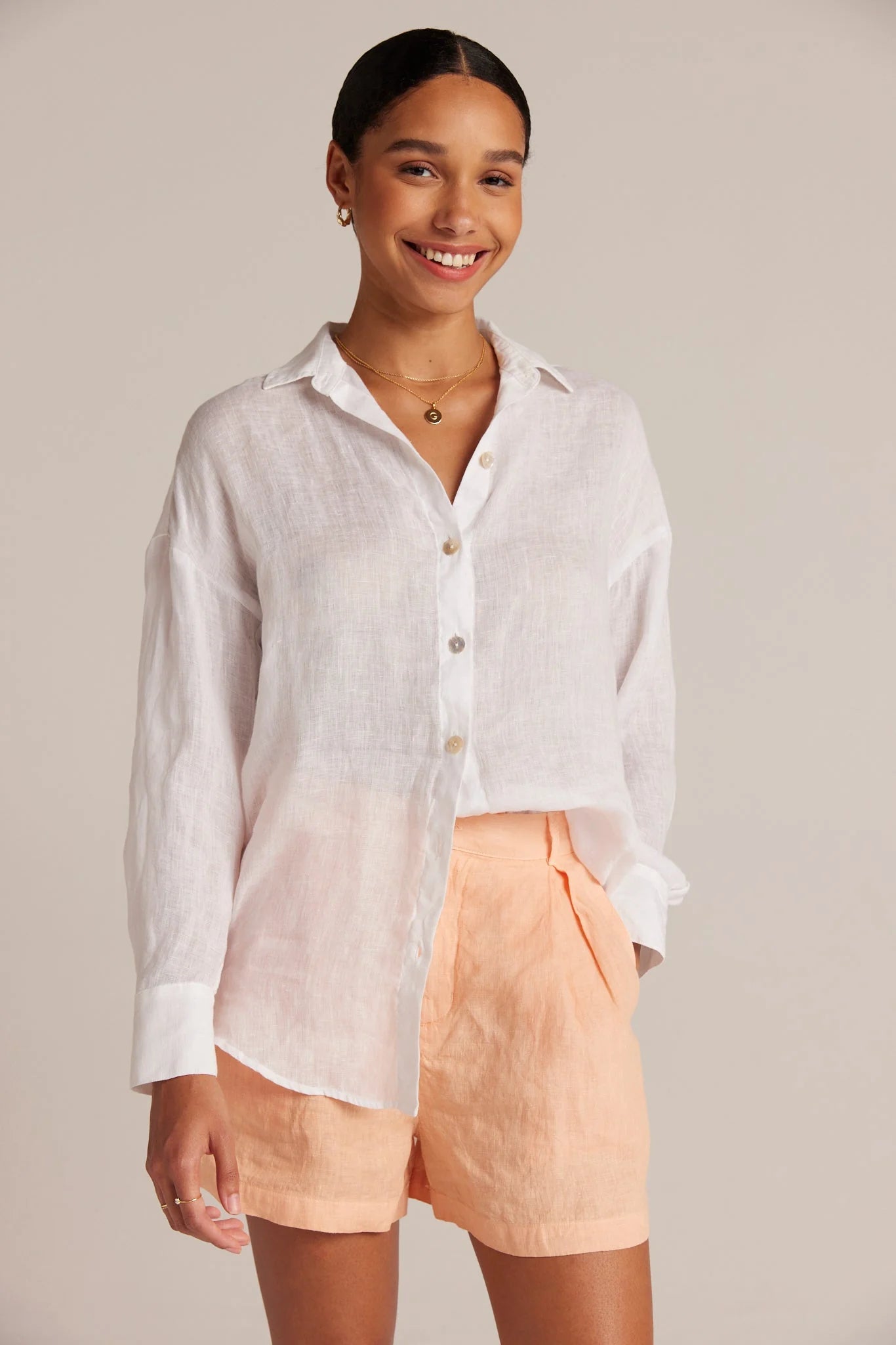 Bella Dahl Boyfriend Button Down- White