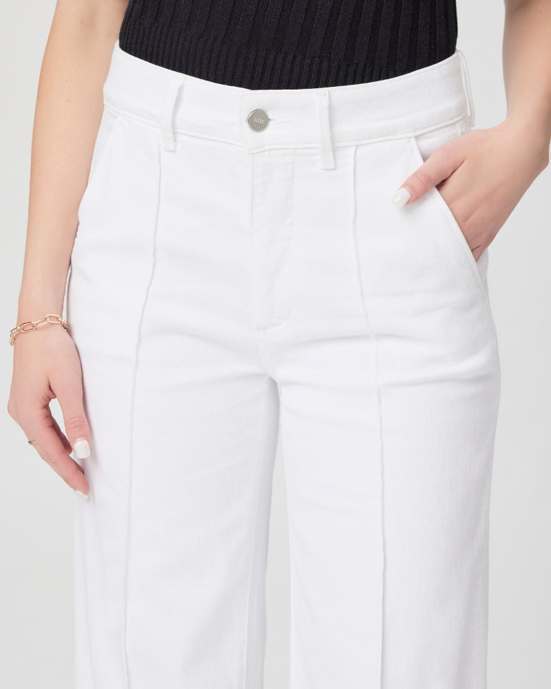 Paige Sasha Trouser Pintuck Jean- Crisp White – By Request