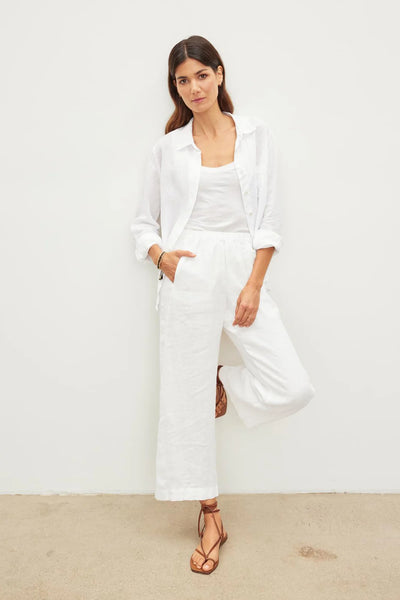 Velvet Lola Pull On Pant- White