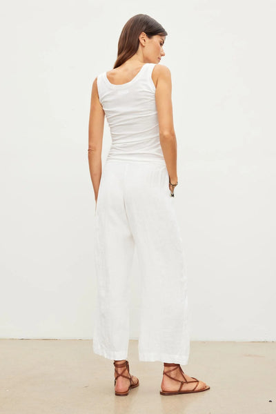 Velvet Lola Pull On Pant- White