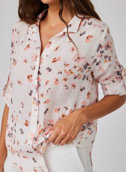 Bella Dahl Capri Button Down- Hana Floral Print