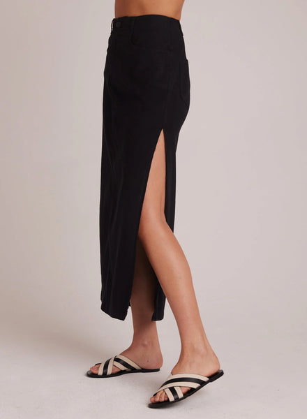 Bella Dahl Indigo Side Slit Skirt-Black