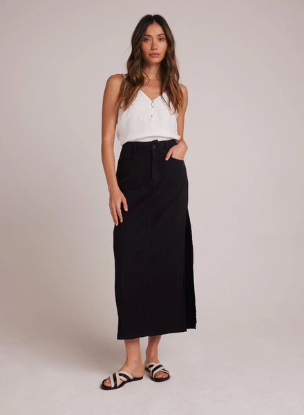 Bella Dahl Indigo Side Slit Skirt-Black