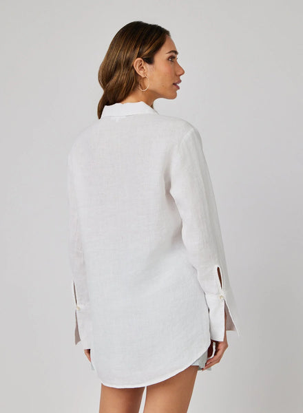 Bella Dahl Tie Neck Tunic- White