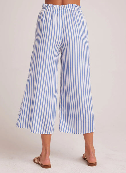 Bella Dahl Ruffle Waist Striped - Bahia Breeze