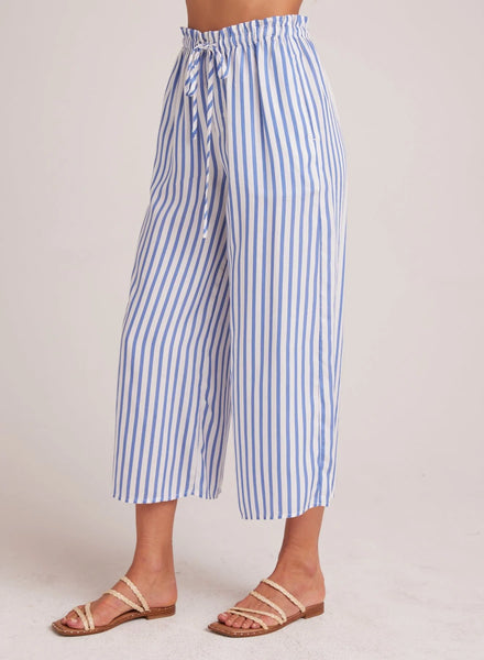 Bella Dahl Ruffle Waist Striped - Bahia Breeze