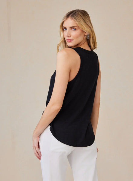 Bella Dahl Scoop Neck Tank- Black