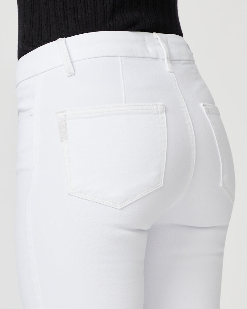 Paige Colette Crop Flare Crisp White